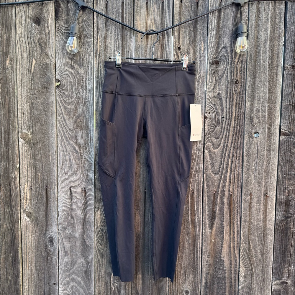 NWT Lululemon Fast and Free Black High Rise Cropped Leggings 23” size 6